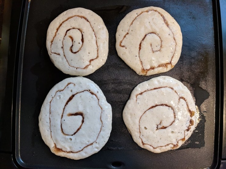 cin roll pancakes cooking